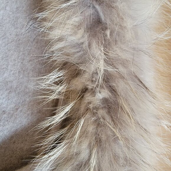 Fur & Cashmere Large Luxury Wrap | 67" x 30" - Picture 7 of 8